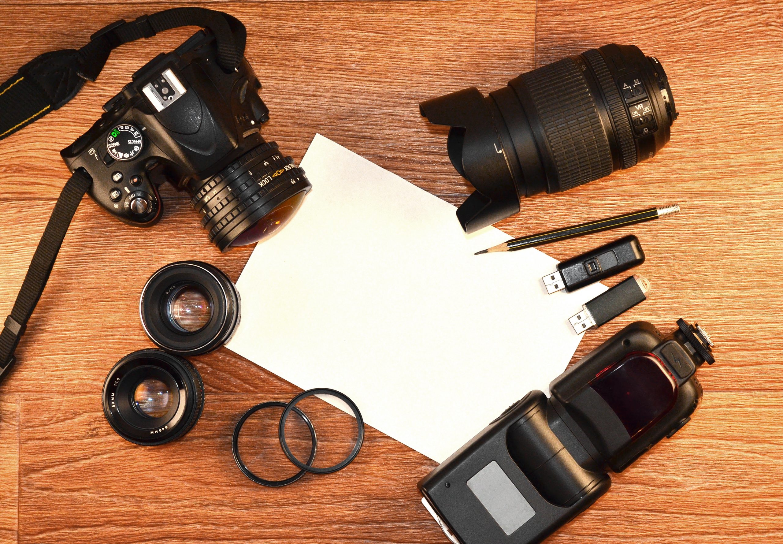 Still life with digital photocamera kit